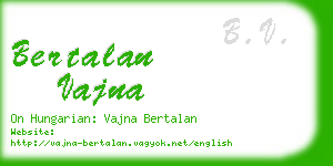 bertalan vajna business card